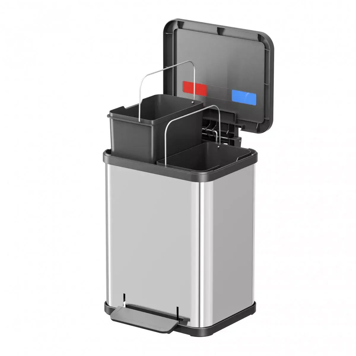Hailo Öko duo Plus M 18 L stainless steel bin Photo 2
