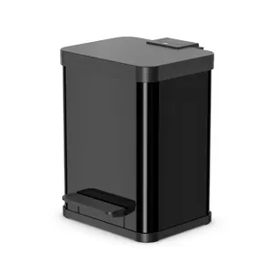 Trash Bin Hailo Öko duo plus M 18 L Rectangular Steel Black