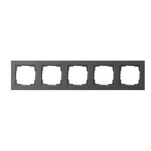 Wall switch frame Gira E2 Anthracite, thermoplastic, screwless, 80.8×366×9.3 mm