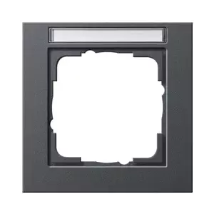 Apdare Gira E2 antracīta krāsa, termoplastmasa, bez skrūvēm, 80.8×80.8×9.3 mm