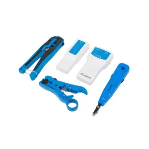 LANBERG Cable Crimper Tool Set NT-0302 — RJ-45 crimper, plastic handles, carrying case, on/off switch, multicolour