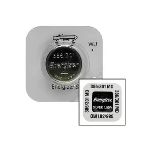 Одноразовая батарея Energizer 301/386 Silver-Oxide S