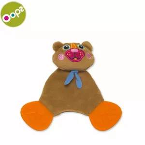 Oops Bear Comforter Teething Toy for kids from 0m+ (21x5x12cm) Brown 10008.11