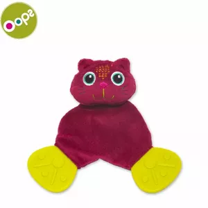 Oops Cat Comforter Teething Toy for kids from 0m+ (21x5x12cm) Pink 10008.21