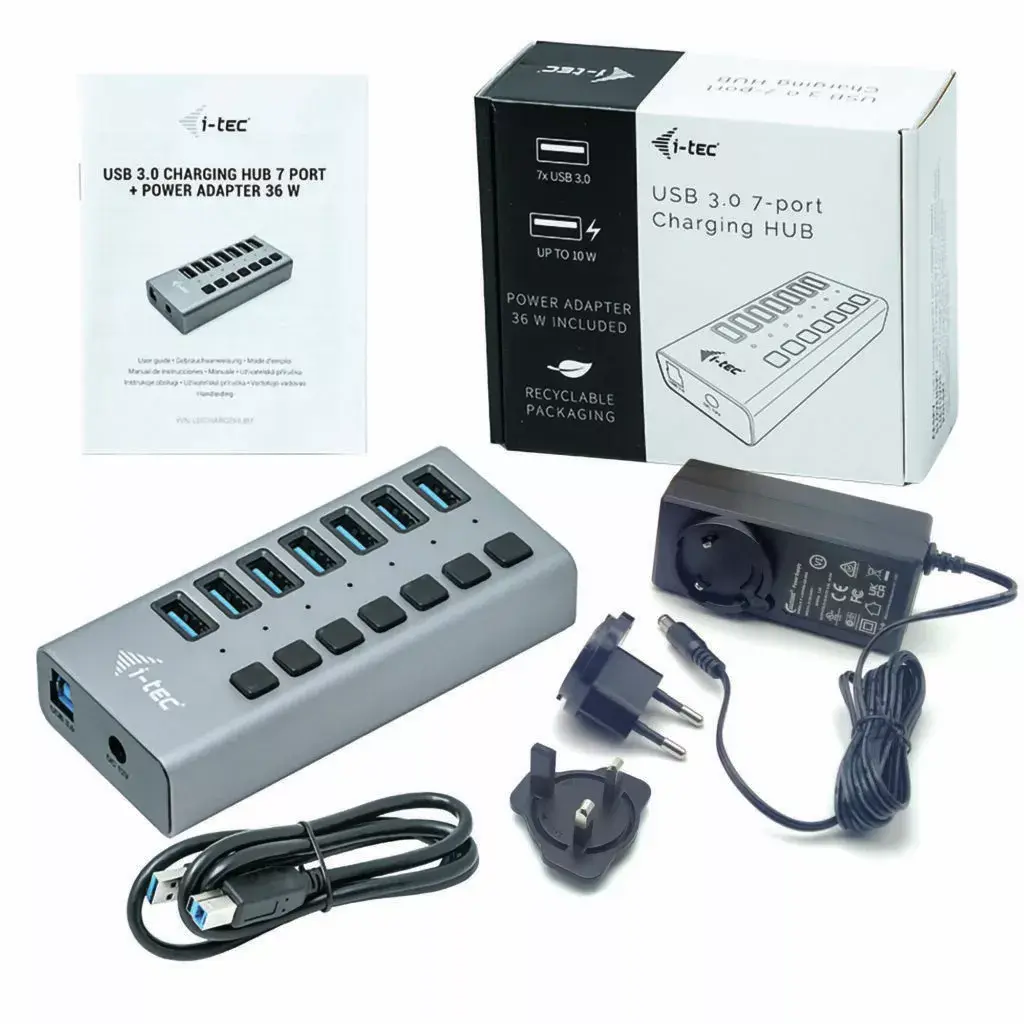 USB Lādētāja HUB 7port i-tec U3CHARGEHUB7 Photo 4