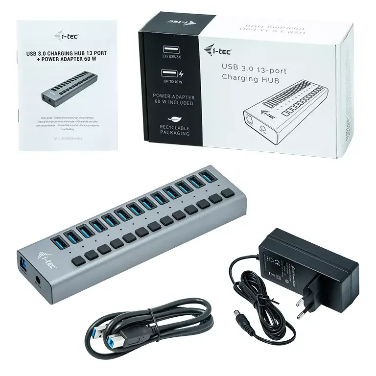 Lādētāja HUB i-tec USB 3.0 13port Photo 5