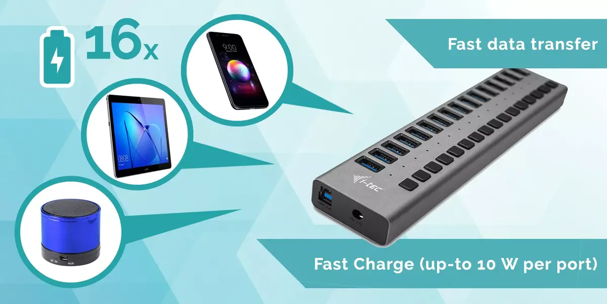 USB uzlādes HUB i-tec U3CHARGEHUB16 Photo 6