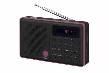 Radio Eltra Pliszka USB FM melns Photo 2
