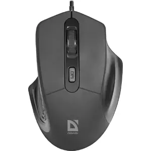 Проводная оптическая мышь DEFENDER Datum MB-347, амбидекстр, 1600 DPI, USB Type-A, 3 кнопки, чёрная