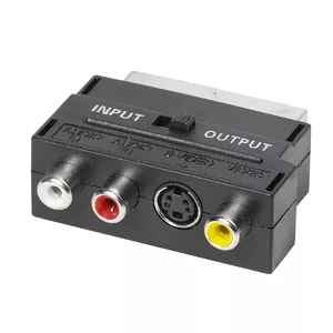 Vivanco 47/41 04 Mini DIN + 3x RCA SCART (21-pin) Melns