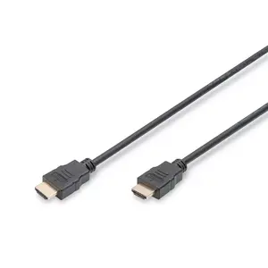 HDMI High Speed ar Ethernet kabelis DIGITUS 5 m, HDMI Type A — Type A, zelta pārklājuma kontakti, 1080p