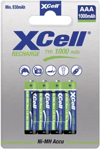 Uzlādējams Ni‑MH Micro AAA akumulators XCell X1000 1,2V 1000mAh