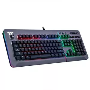 Mehāniskā spēļu tastatūra THERMALTAKE Level 20 RGB — pilna izmēra USB, QWERTY, sudraba, RGB apgaismojums, kabelis 1.8 m