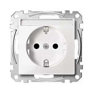 Socket-outlet Merten MEG2302-0319 CEE 7/3 white, thermoplastic, 250 V, 16 A (supports CEE 7/4)