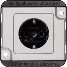Merten MEG2300-7060 Schuko kontaktligzda CEE 7/3, 16A 250V, sudraba