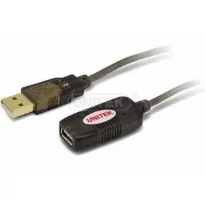 USB 2.0 extension cable Unitek Y-250, 5 m, black, male-to-female