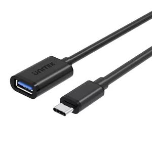 UNITEK Y-C476BK USB kabelis 0,2 m USB 3.2 Gen 1 (3.1 Gen 1) USB C USB A Melns