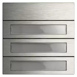 Call button module GIRA 5533920 — stainless steel, 106.5×106.5 mm, 160 mA
