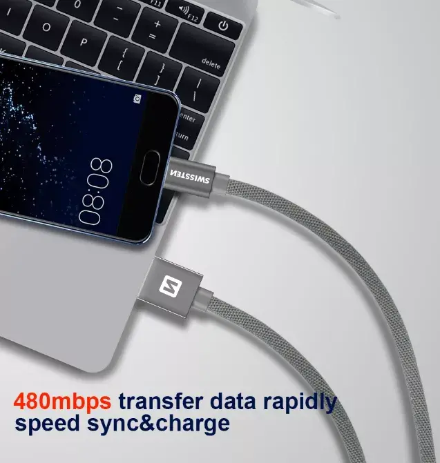 Кабель SWISSTEN Textile Fast Charge Lightning 3м Photo 3