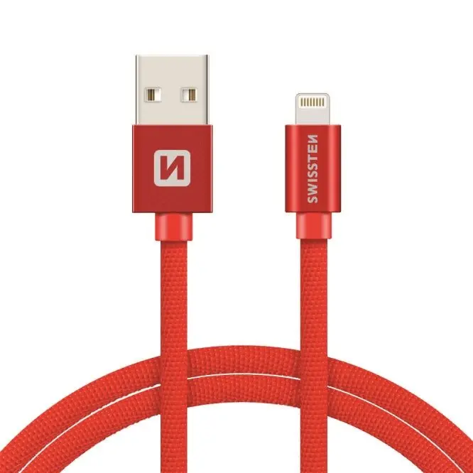 SWISSTEN Textile Fast Charge Lightning datu