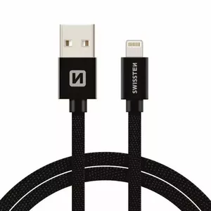 USB Lightning data and charging cable SWISSTEN SW-QU-LIGH-3A-3M-BK — 3 m, 3 A