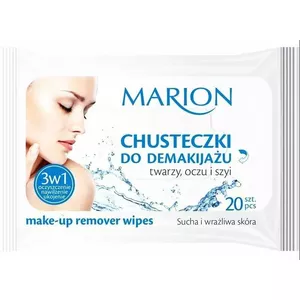 Make-up removal tissues MARION 35 g — disposable cleansing wipes for face and eyes
