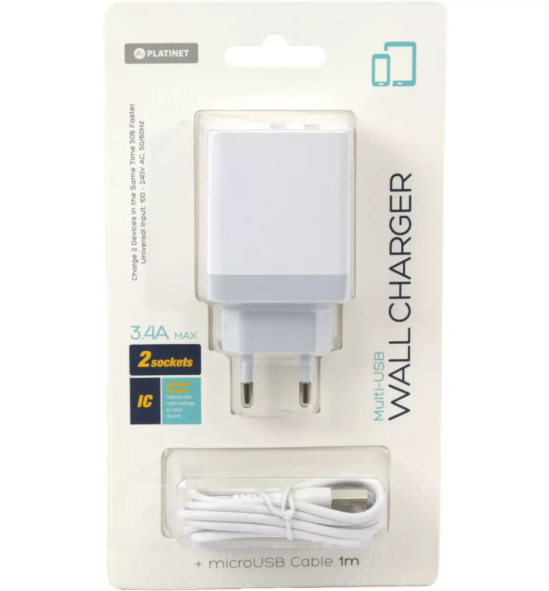 USB charger PLATINET 43723 — 2x USB, 3.4A Photo 4