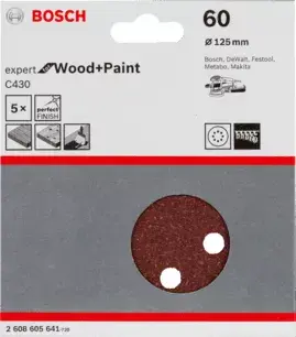 Slīpēšanas diski Bosch C430 Expert koksnei un krāsai Photo 2