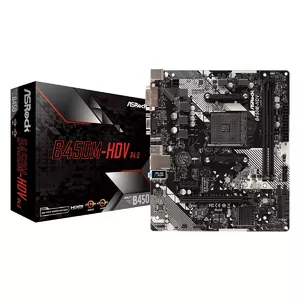 Asrock B450M-HDV R4.0 AMD B450 Ligzda AM4 mikro ATX