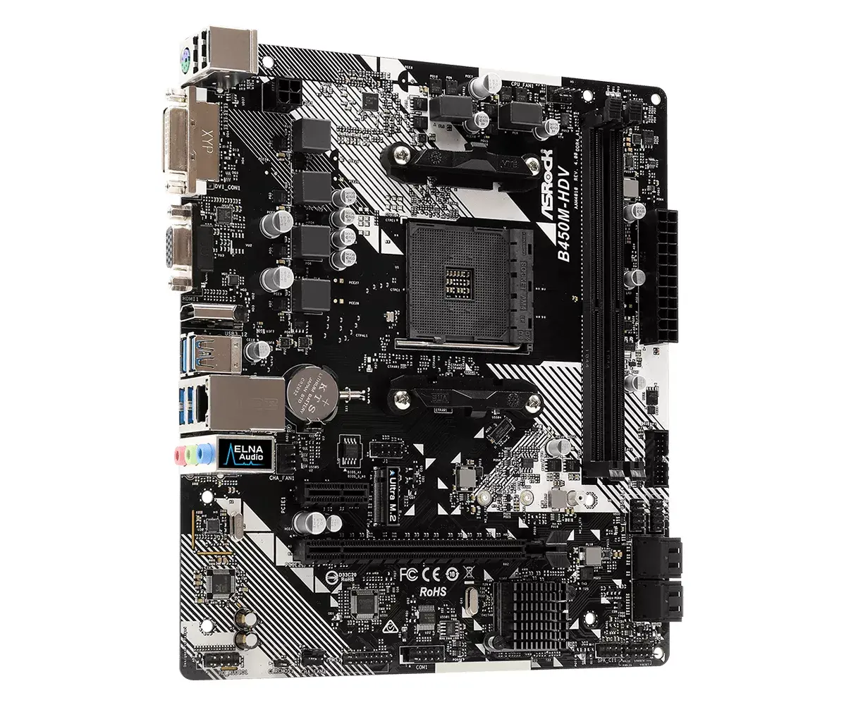 Pamatplate Asrock B450M-HDV R4.0, B450 Photo 4