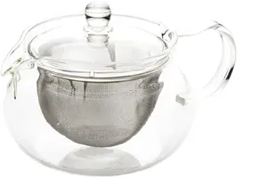 Teapot HARIO Cha Cha Kyusu Maru 450 ml CHJMN-45T – stovetop-safe glass teapot with infuser