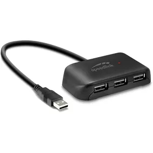 SPEEDLINK SL-140004-BK хаб-разветвитель USB 2.0 480 Мбит/с Черный