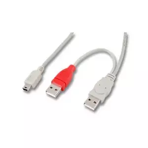 EFB Elektronik USB B mini - 2x USB A, 1m USB kabelis USB 2.0 Mini-USB B 2 x USB A