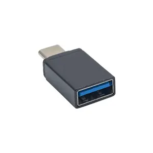 Cable gender changer Akyga AK-AD-54 — USB Type A (female) to USB Type C (female), black, nickel-plated contacts