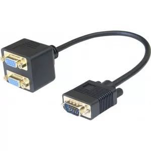 VGA кабель Hypertec 137036-HY 0.3м 2 x VGA D-Sub черный