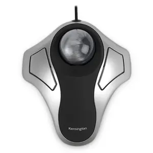 Kensington Orbit Optical Trackball Ambidextrous Wired Silver with 2 Buttons