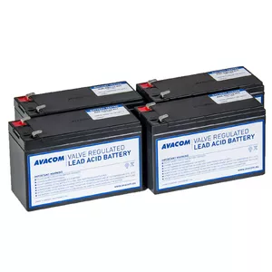 UPS battery kit AVACOM AVA-RBC24-KIT — 4× VRLA sealed lead acid, 10.8 kg, black