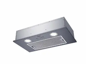 Candy CBG625/1X Built-in Cooker Hood Silver with 207 m³/h Extraction Power, 3 Speeds, Rotary Control, LED Lighting, and Energy Class C