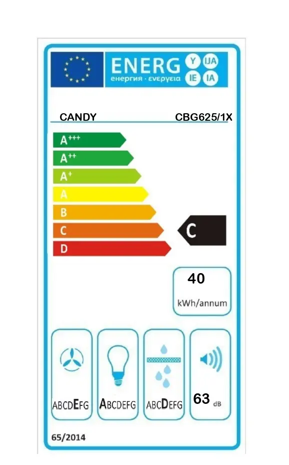 Вытяжка встраиваемая Candy CBG625/1X серебристая Photo 6