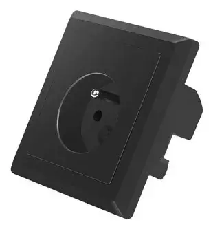 LANBERG AC-WS01-USB2-E-B sienas kontaktligzda ar 2× USB-A Photo 2