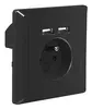 LANBERG AC-WS01-USB2-E-B sienas kontaktligzda ar 2× USB-A Photo 4