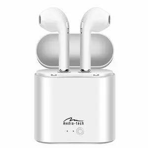 Bezvadu TWS austiņas MEDIA-TECH R-PHONES TWS MT3589W, Bluetooth, uzlādes futlāris