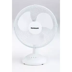 Household table fan Ravanson WT-1030 — 3 speeds, 35 W, grey/white