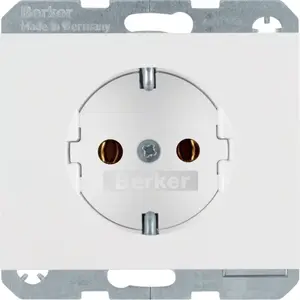 Розетка Type F berker 47157009, 16 A, 250 V, белая, термопластик