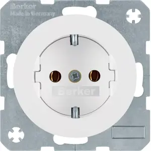 Kontaktligzda Type F berker 47432089, 16 A, 250 V, balta, termoplastmasa