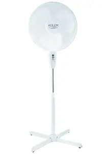 Fan Adler AD 7305 Stand Fan White 40 cm 3 Speeds Oscillation 45 W