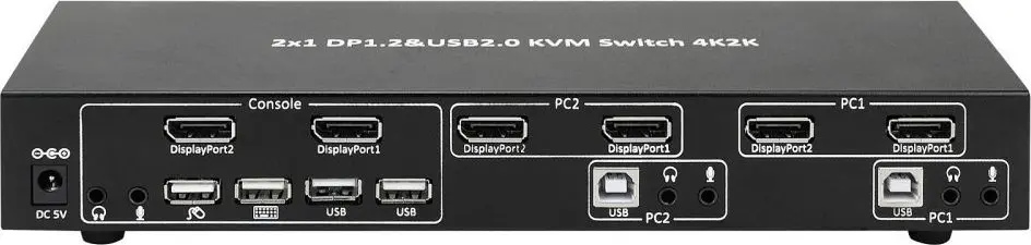 KVM-переключатель TECHLY DP-KVM2 — 2× DisplayPort 1.2 Photo 9