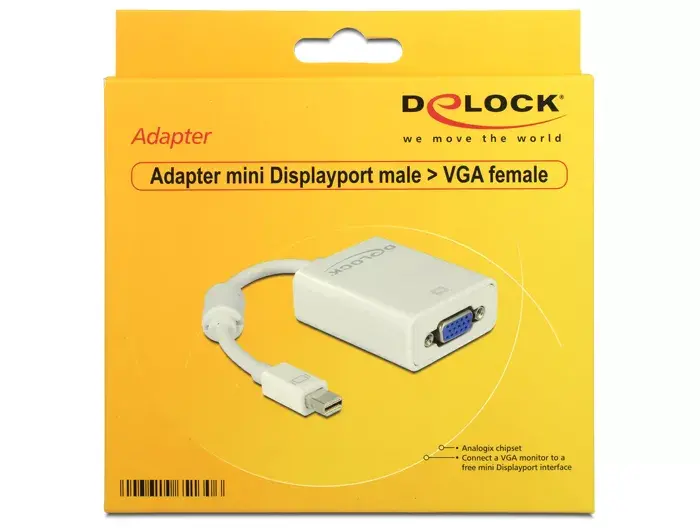 Адаптер mini DisplayPort VGA DeLOCK 65130 Photo 2