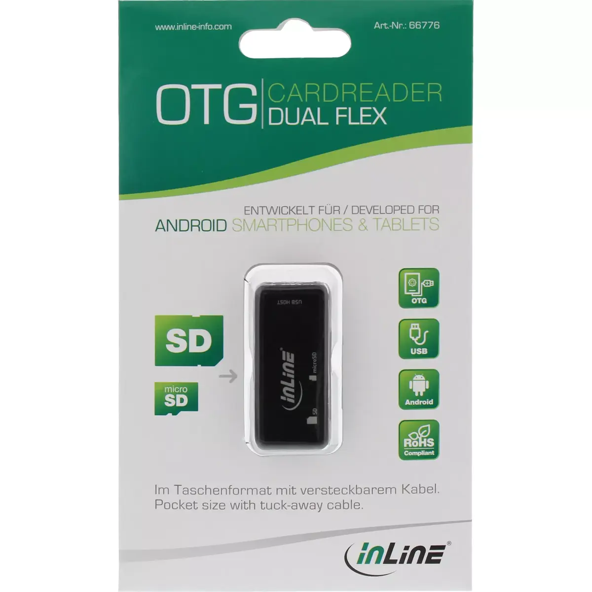 Card Reader InLine OTG Dual Flex 66776 Photo 3