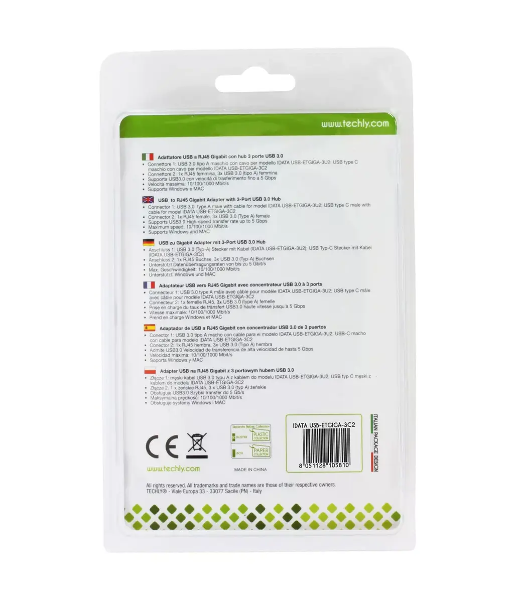 Док-станция для ноутбука Techly IDATA-USB-ETGIGA-3C2 Photo 3